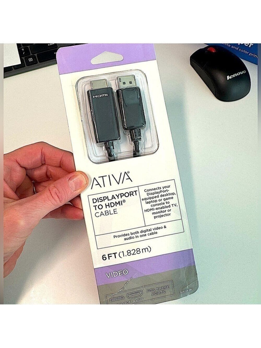 *NIB* Ativa HDMI DisplayPort to HDMI Cable 6”
